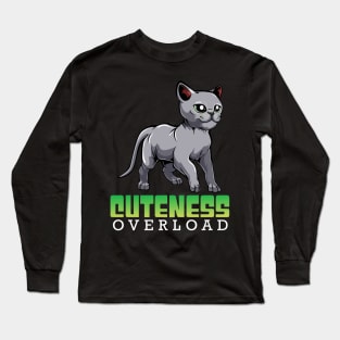 Russian Blue - Cuteness Overload - Cute Kawaii Cat Long Sleeve T-Shirt